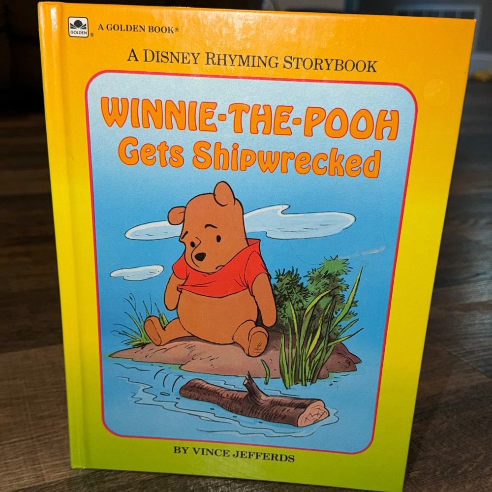 Vintage 1985 Winnie-the-Pooh Gets Shipwrecked Disney Rhyming Golden Book